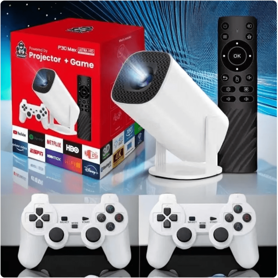 4K HD Gaming Projector – Ultra-Clear and Smooth Display