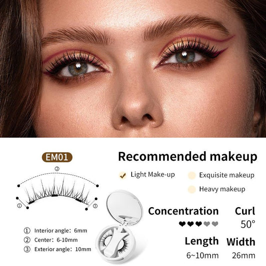 Magnetic False Eyelashes Set with Applicator