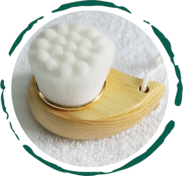 Facial Brush with Bamboo Handle